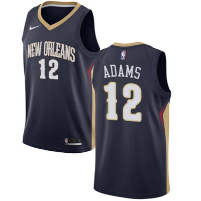 Nike New Orleans Pelicans #12 Steven Adams Navy NBA Swingman Icon Edition Jersey Men's